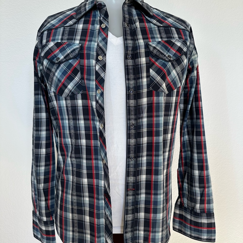 Men's Plaid Button-Up Shirt